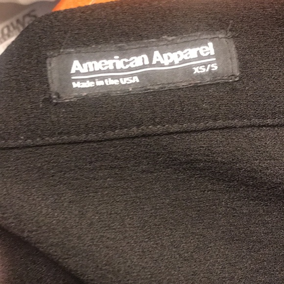 American Apparel Crepe Demi Wrap Skirt Black, Women's Size XS/S - Picture 2 of 4